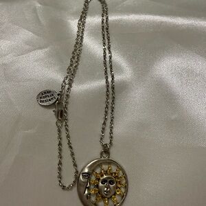 MKM Designs Dual Tone Sun and Moon Necklace